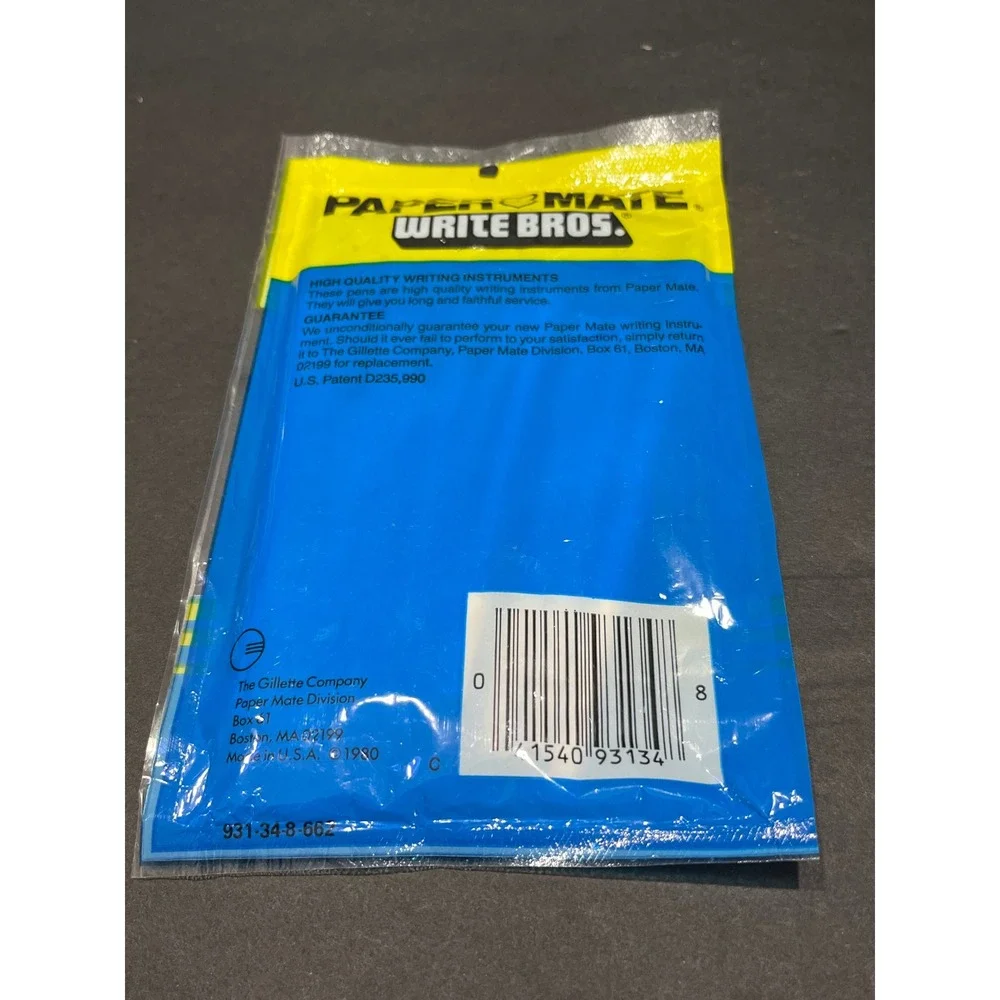 Vintage 1980 Paper Mate Write Bros 10 Ball Pens Medium Point blue Ink USA Sealed
